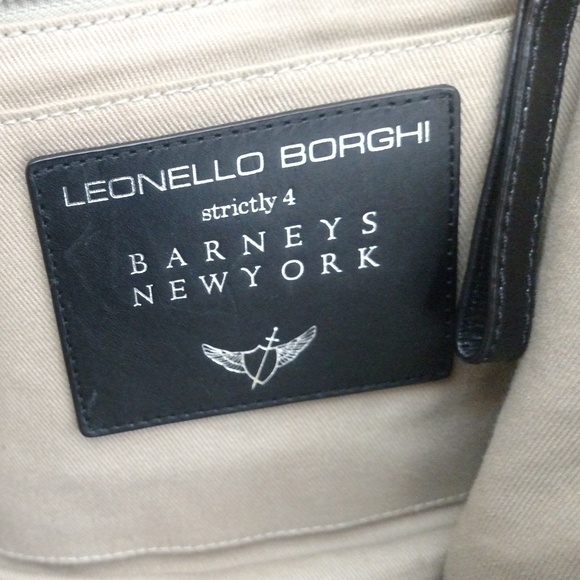 Leonello Borghi Men"s Patent Leather Weekender - Picture 8 of 8
